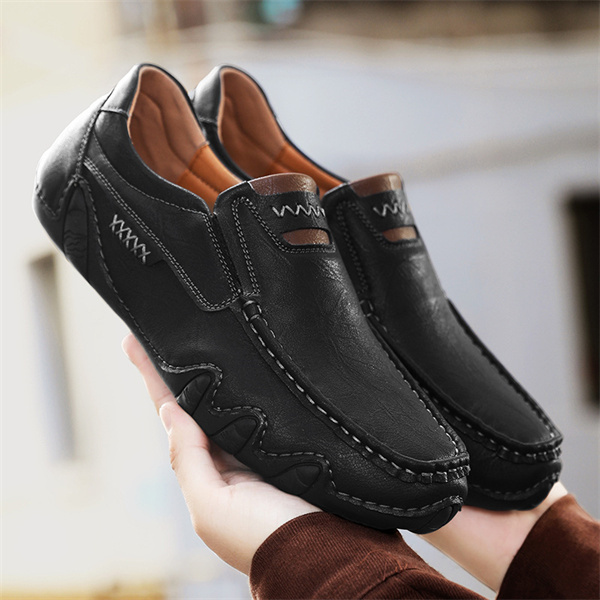 Men's Genuine Leather Padded, Non-Slip, Comfortable Casual Loafers