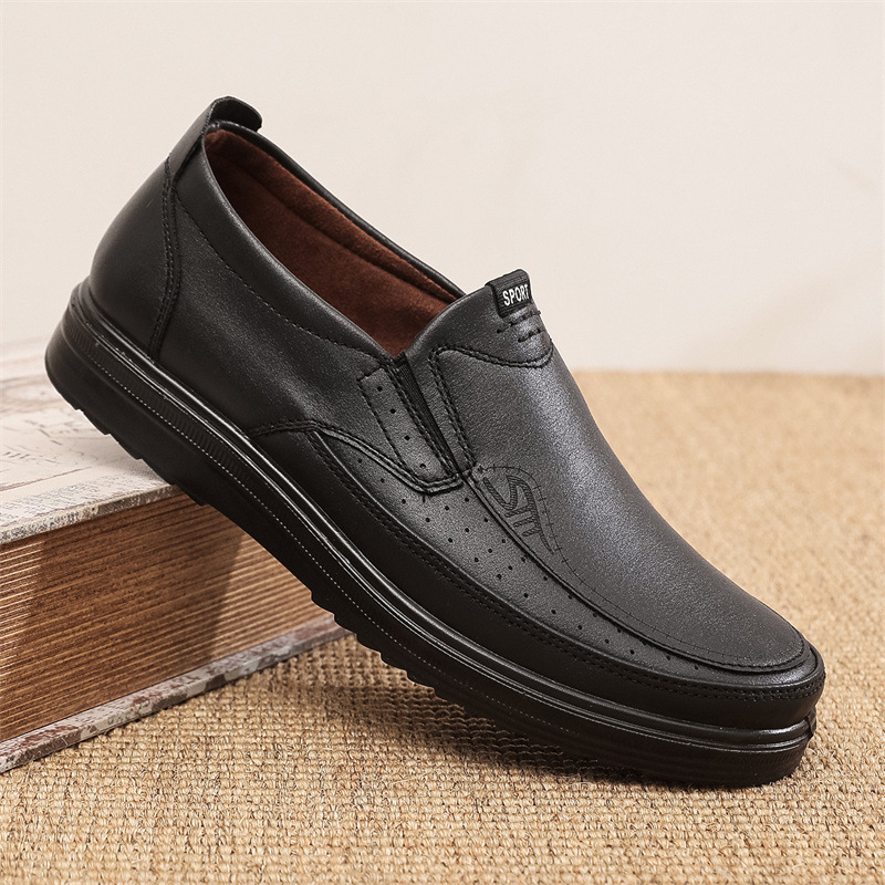 Men's genuine leather soft sole non-slip comfortable casual loafers