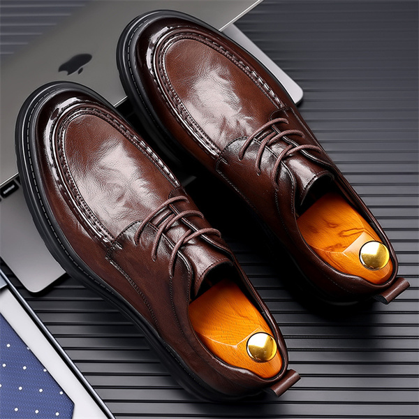 Men's leather comfortable casual business shoes-MENSZONES