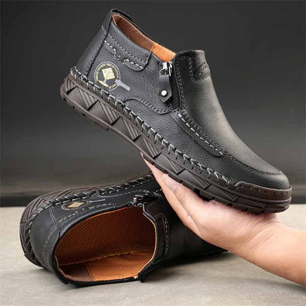 Men’s Genuine Leather Loafers | Slip-On Business Casual Shoes