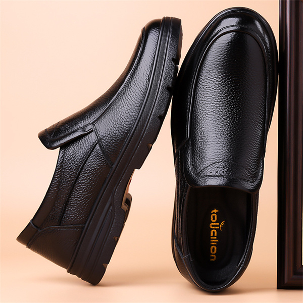 Men’s Genuine Leather Loafers | Slip-On Business Casual Shoes