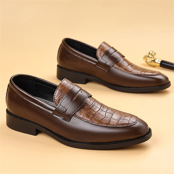 Men’s Genuine Leather Loafers | Slip-On Business Casual Shoes