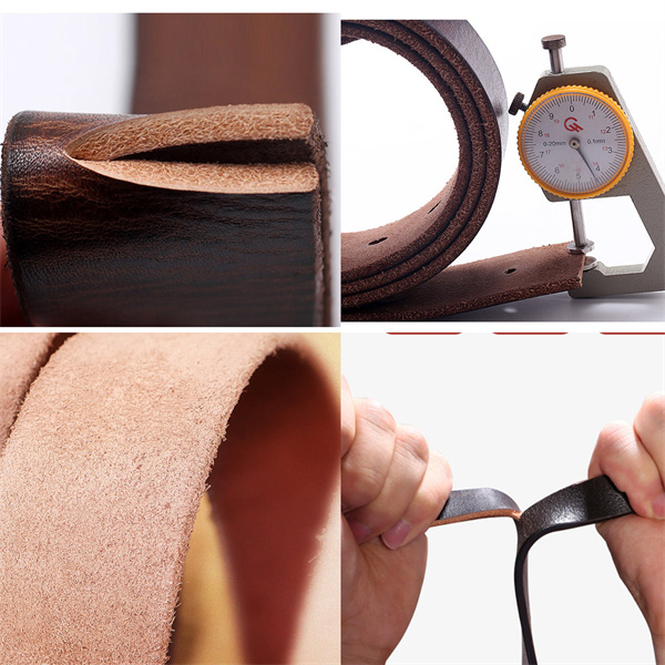 Handcrafted Full Grain Leather Belt | 1.5" Wide Thickened, Men's Belt