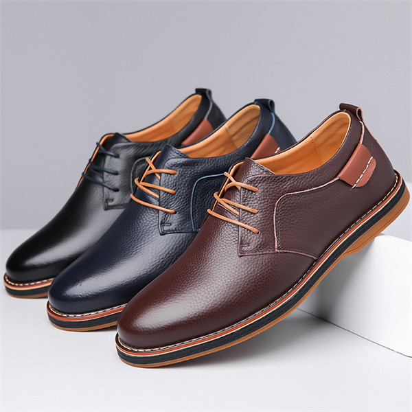 Men's genuine leather soft sole non-slip comfortable casual business shoes