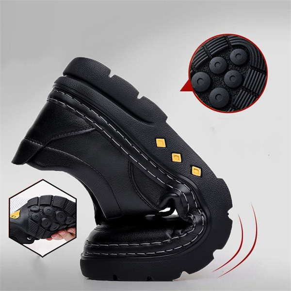 Men's genuine leather non-slip soft insole arch support casual loafers-MENSZONES