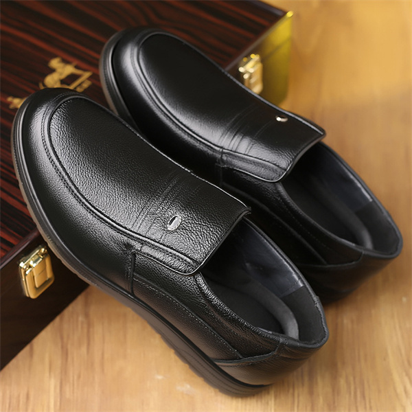 Men's leather soft sole casual loafers-MENSZONES