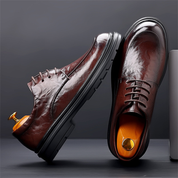 Men's leather comfortable casual business shoes-MENSZONES