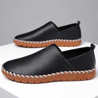 Men's genuine leather handmade soft sole casual loafers