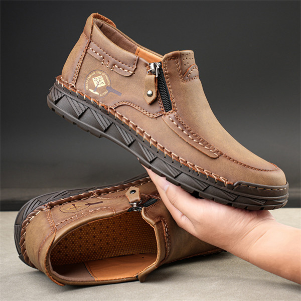 Men’s Genuine Leather Loafers | Slip-On Business Casual Shoes