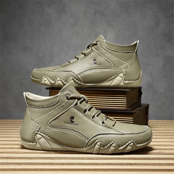 Men's Genuine Leather Non-slip Waterproof Casual Fashion Chucka Boots