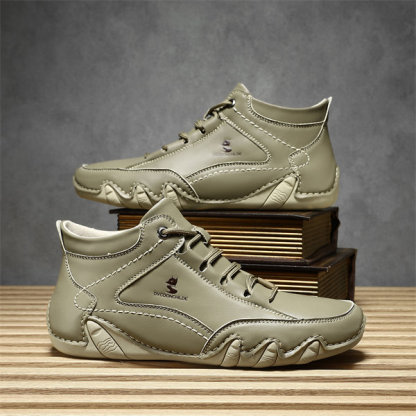 Men's Genuine Leather Non-slip Waterproof Casual Fashion Chucka Boots