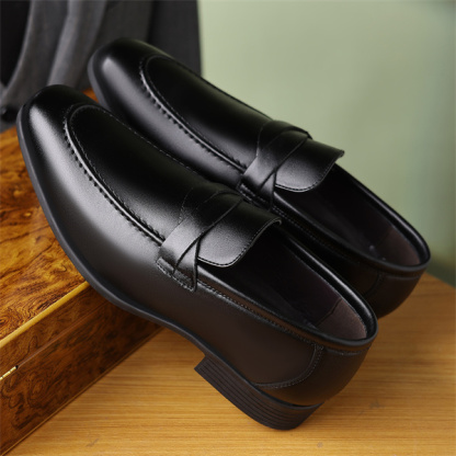 Premium Leather Men's Loafer | Handmade Slip-On Dress Shoes for Men | Genuine Leather Casual Shoes for Party Prom Wedding-MENSZONES