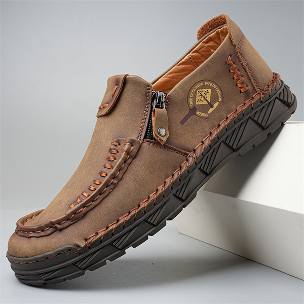 Men’s Genuine Leather Loafers | Slip-On Business Casual Shoes