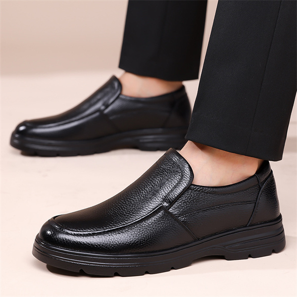 Men’s Genuine Leather Loafers | Slip-On Business Casual Shoes