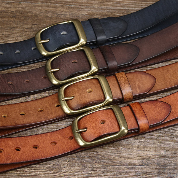 Men's genuine leather handmade retro belt