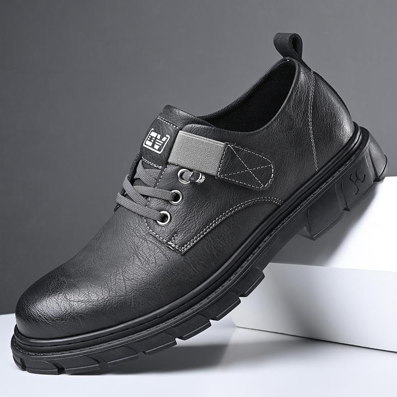 Men's stylish genuine leather non-slip waterproof casual shoes-MENSZONES