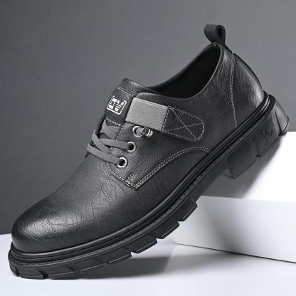 Men's stylish genuine leather non-slip waterproof casual shoes-MENSZONES