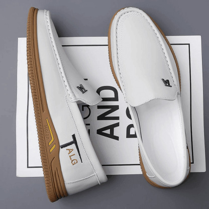 Men's genuine leather soft sole comfortable non-slip shoes-MENSZONES