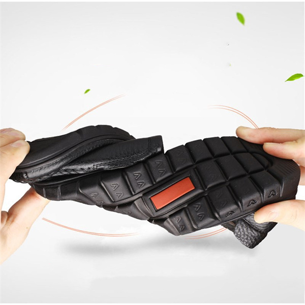 Men's genuine leather soft insole non-slip slip-on loafers-MENSZONES