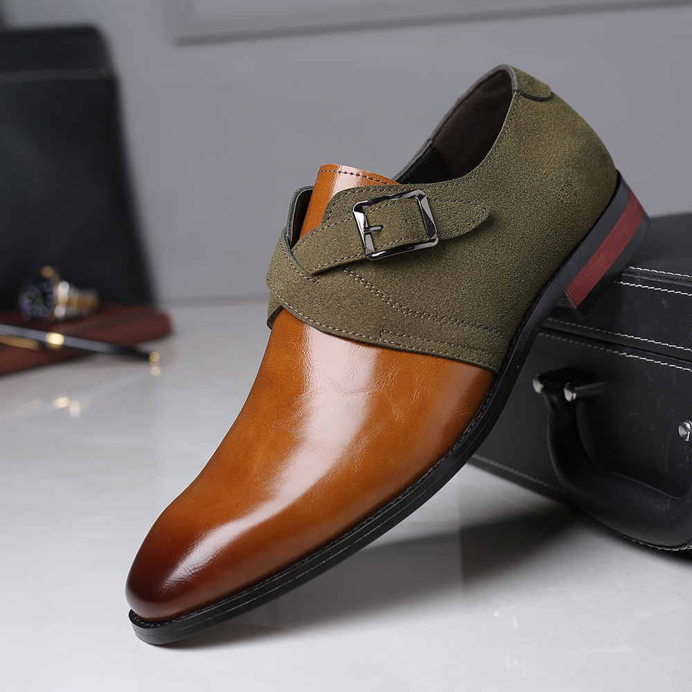Men's leather padded non-slip loafers