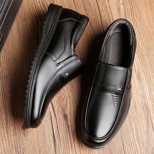Men's genuine leather non-slip soft sole casual business shoes-MENSZONES