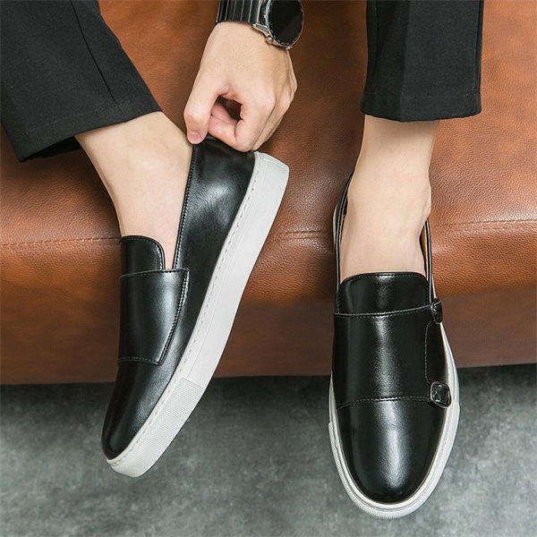 Men's leather fashion luxury casual shoes-MENSZONES