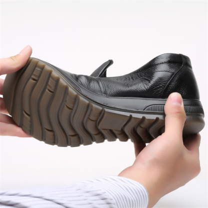 Men's leather soft sole casual loafers-MENSZONES