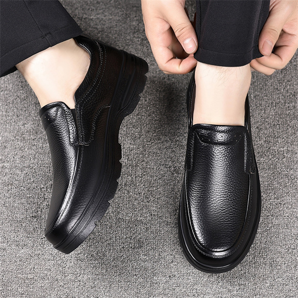 Men’s Genuine Leather Loafers | Slip-On Business Casual Shoes