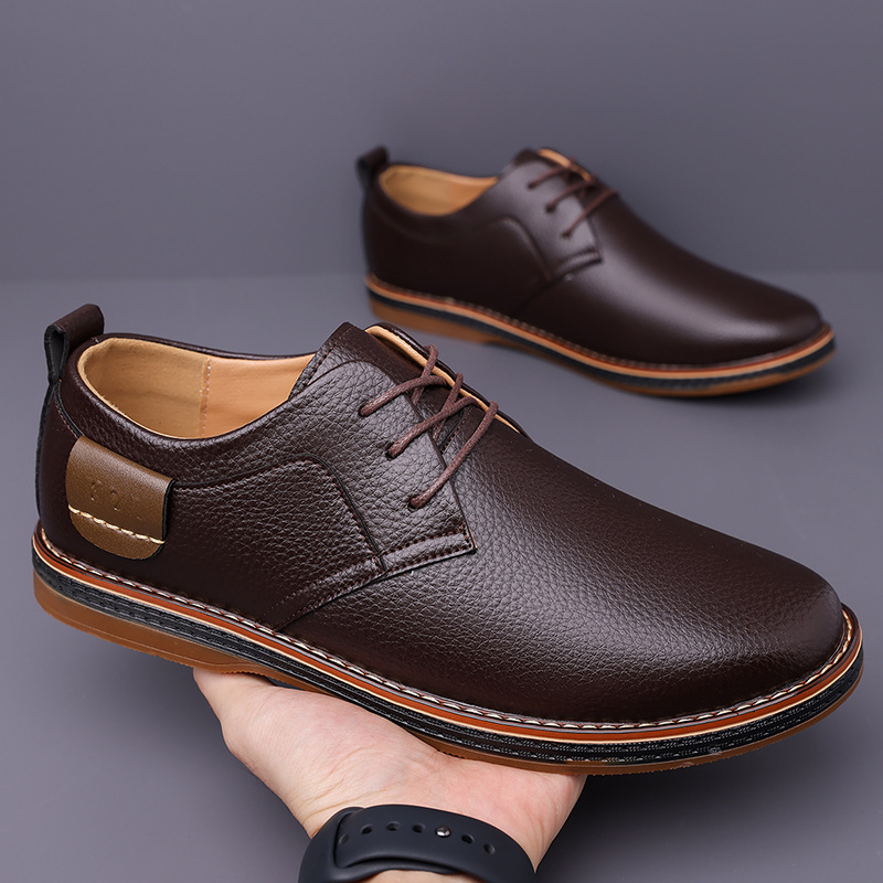Men's genuine leather soft sole non-slip comfortable casual business shoes