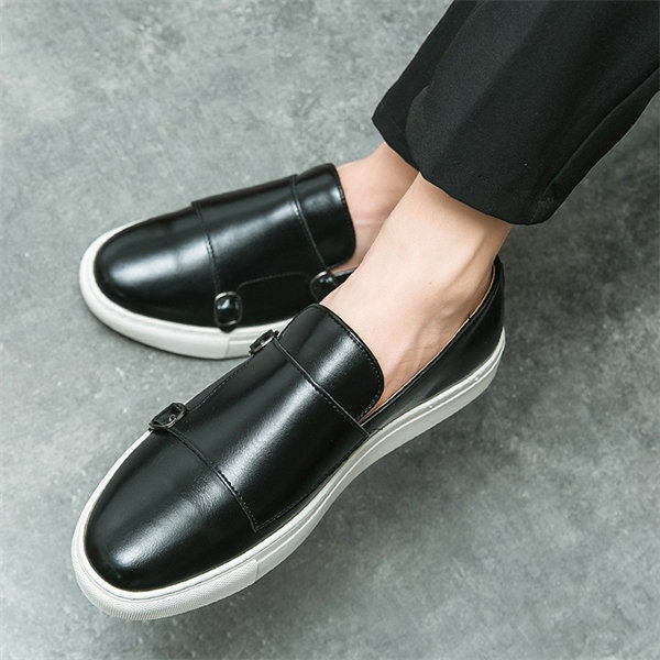 Men's leather fashion luxury casual shoes-MENSZONES