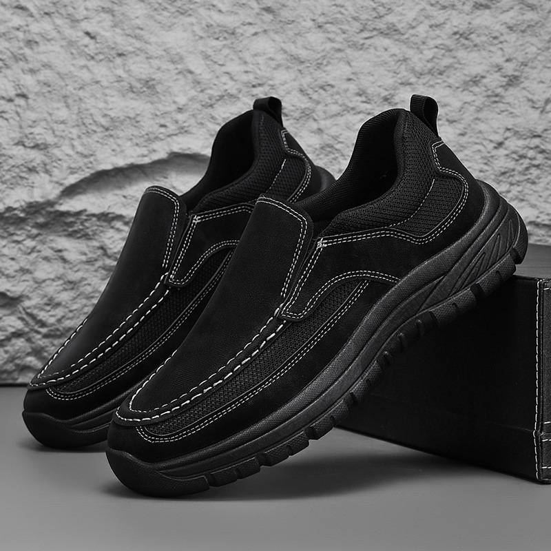 Men's leather soft sole comfortable fashion casual loafers