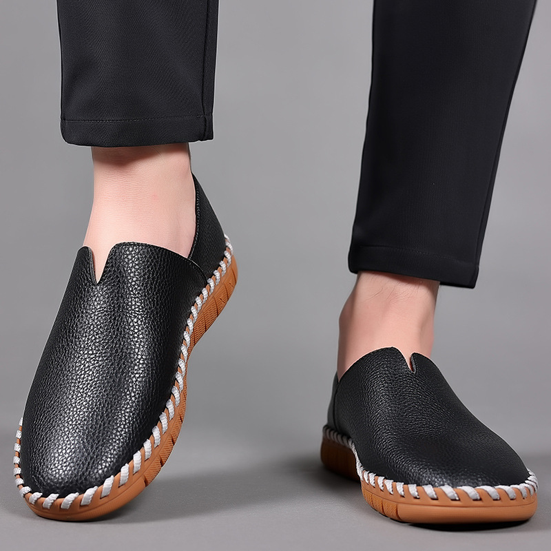 Men's genuine leather handmade soft sole casual loafers