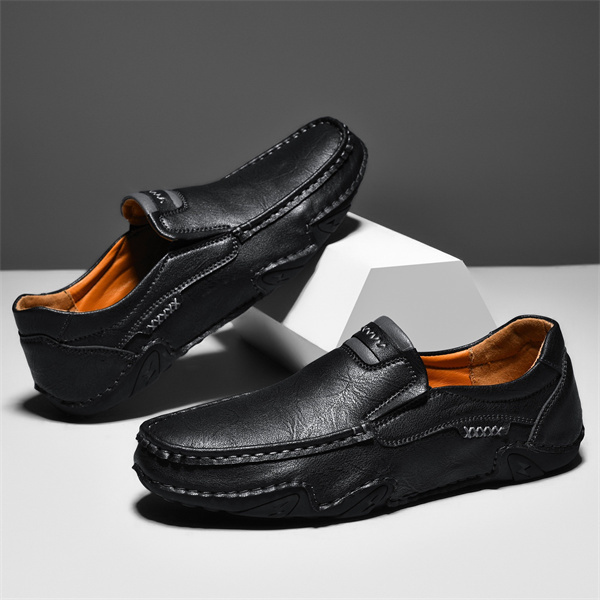 Men's genuine leather non-slip waterproof soft sole casual loafers