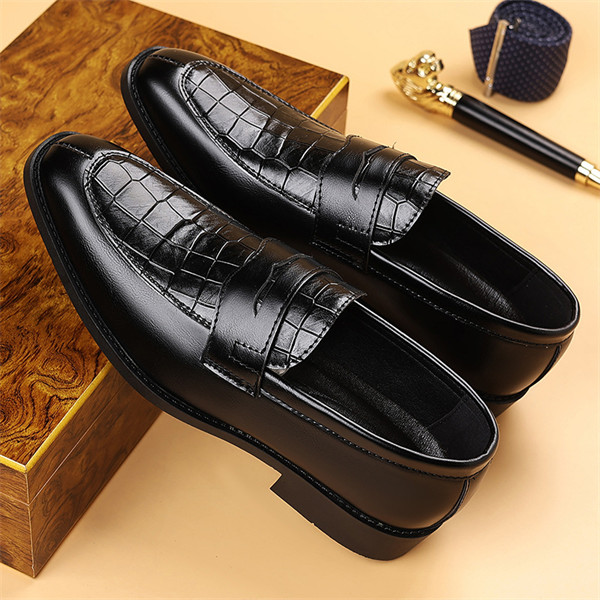 Men’s Genuine Leather Loafers | Slip-On Business Casual Shoes