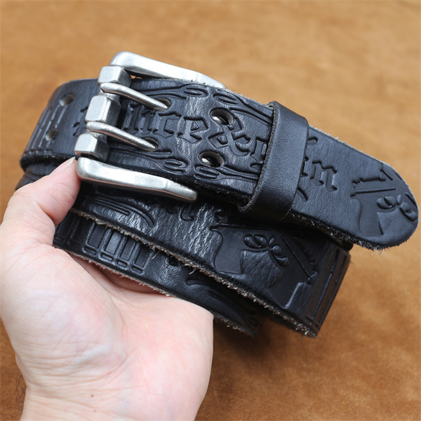 Handcrafted Full Grain Leather Belt | 1.5" Wide Thickened, Men's Belt