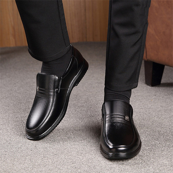 Men's leather soft sole comfortable casual loafers-MENSZONES