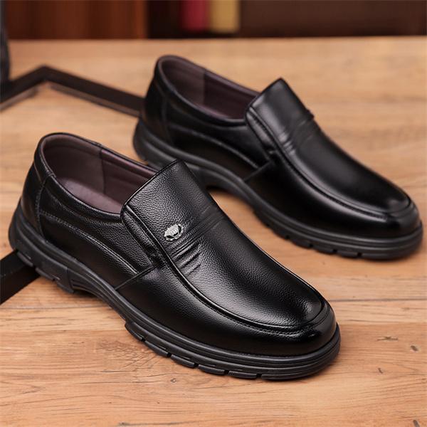 Men's Genuine Leather Fashion Casual Business Loafers-MENSZONES