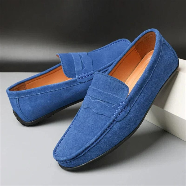 Men's suede lightweight soft-soled casual loafers-MENSZONES