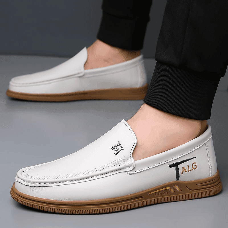Men's genuine leather soft sole comfortable non-slip shoes-MENSZONES