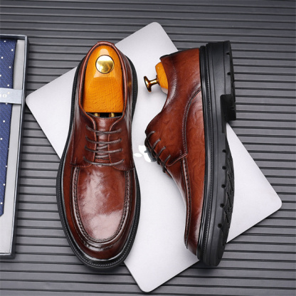 Men's leather comfortable casual business shoes-MENSZONES