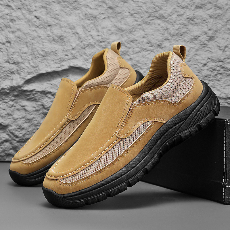 Men's leather soft sole comfortable fashion casual loafers