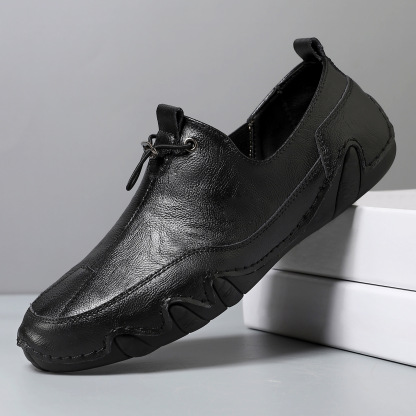 Men's genuine leather non-slip soft sole casual loafers
