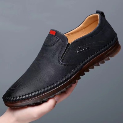 Men's genuine leather soft sole driving shoes casual loafers