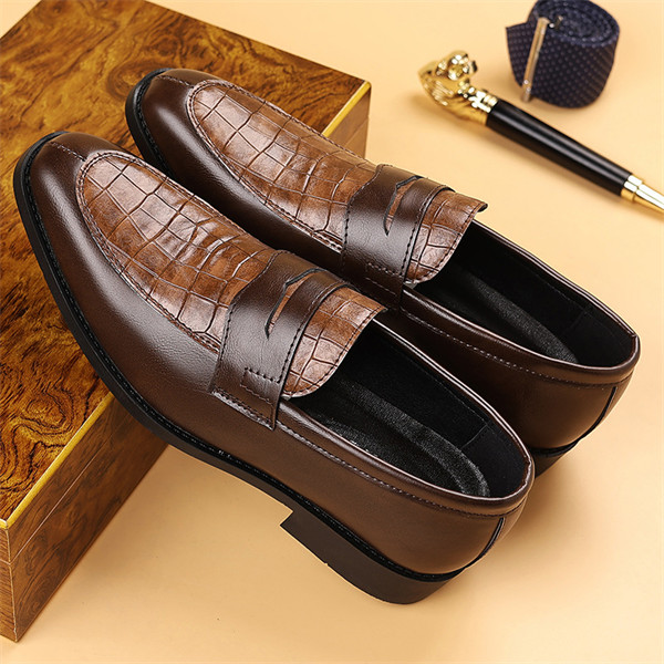 Men’s Genuine Leather Loafers | Slip-On Business Casual Shoes