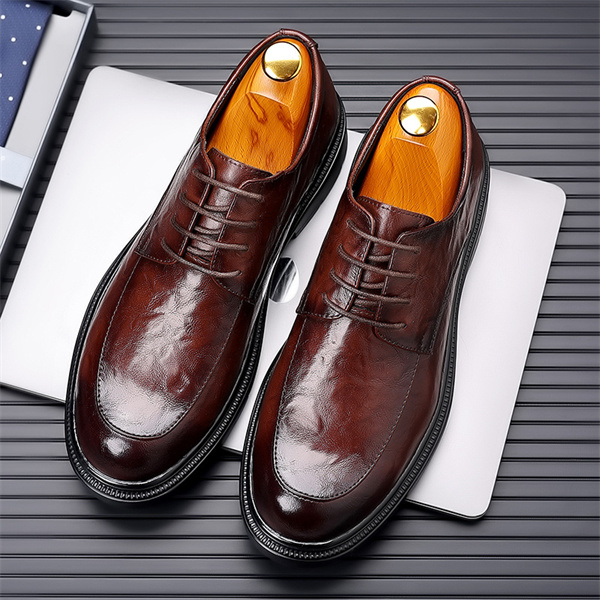 Men's leather comfortable casual business shoes-MENSZONES