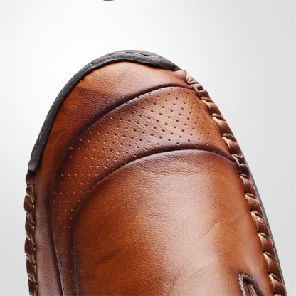 Men's Waterproof Handmade Side Zipper Casual Comfort Loafers-MENSZONES