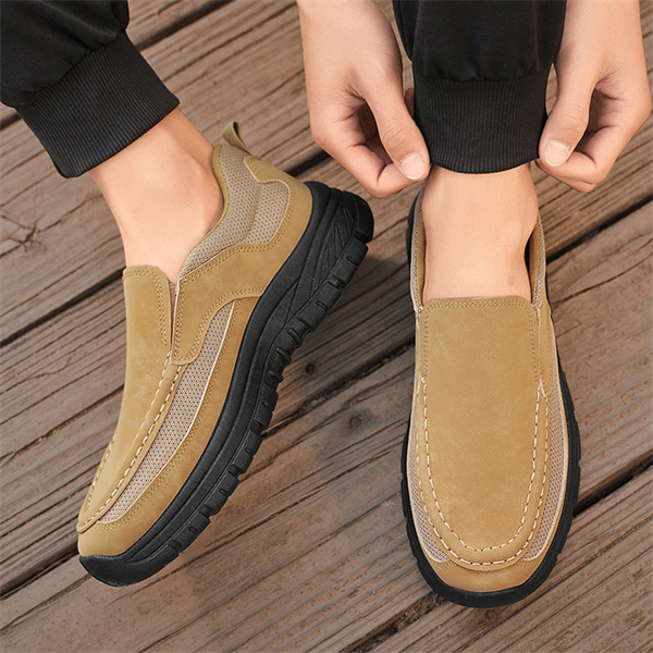 Men's leather soft sole comfortable fashion casual loafers
