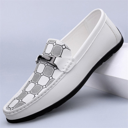 Men's Genuine Leather Lightweight Casual Loafers-MENSZONES