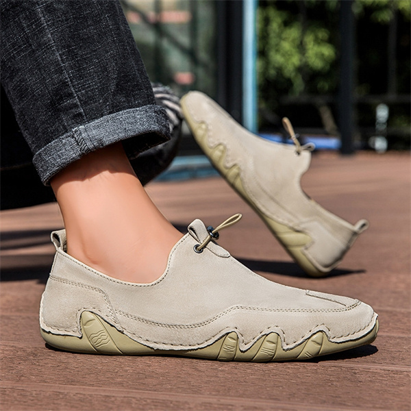 Men's genuine leather non-slip soft sole casual loafers
