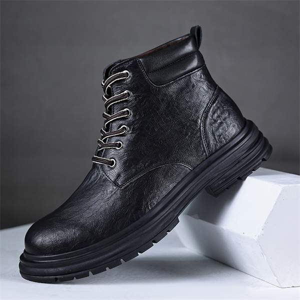 Men's Genuine Leather Waterproof Non-slip Casual Chukka Boots-MENSZONES